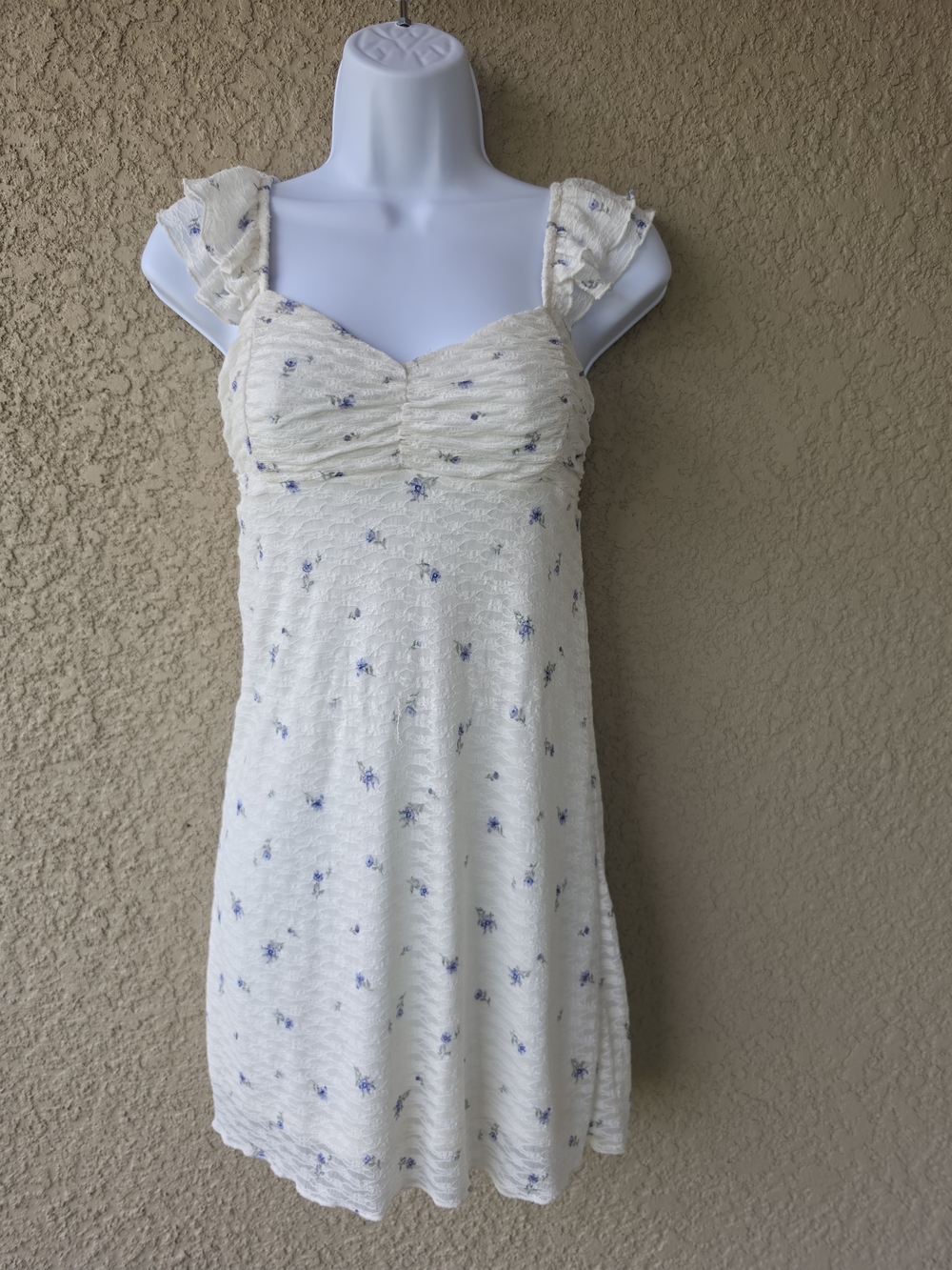 Double Ruffle Ruched Mini Dress - Picture 2 of 10